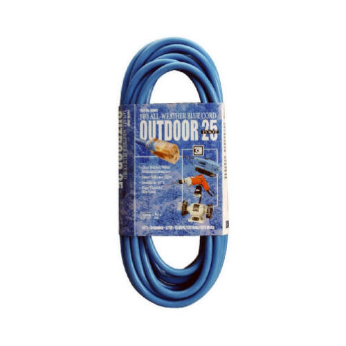 Southwire 02467-06 25-Ft. 14/3 SJTW-A Blue Extension Cord