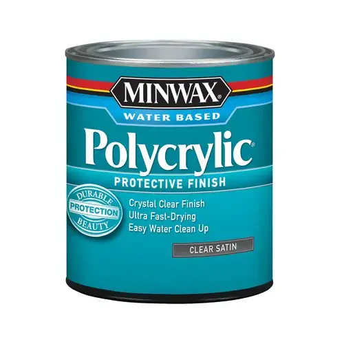 Polycrylic Satin Clear Acrylic/Urethane Blend Topcoat, Qt.