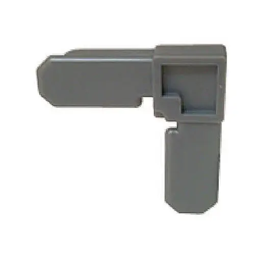 Square Cut Screen Frame Corner, Plastic, Gray, For: Square-Cut Ends of 7/16 Aluminum Screen Frame - pack of 4