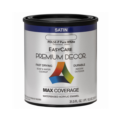 Premium Decor Enamel Paint, Satin, Pastel Base, 1-Qt.