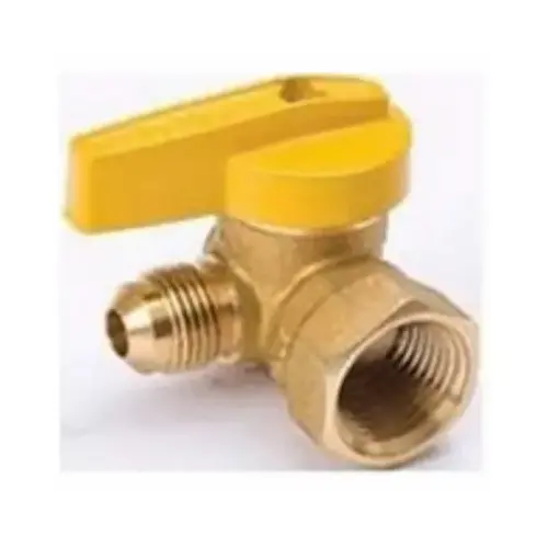 7701G Series Gas Ball Valve, 15/16 x 3/4 in Connection, Flare x FPT, 200 psi Pressure, Manual Actuator Chrome