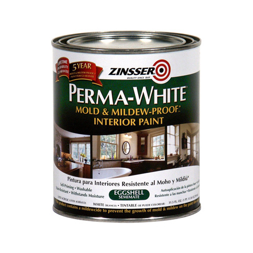 Zinsser 02774 Perma-White Mold/Mildew-Proof Interior Paint, 1-Qt.