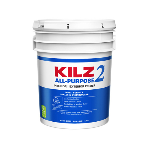 KILZ 20000P Stain Blocking Primer White Flat Water-Based Acrylic 5 gal White