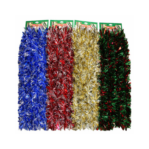 F C Young M35-ASST-XCP12 Mega Wide Cut Garland, Assorted Colors, 3 of Each, 10-Ft. - pack of 12