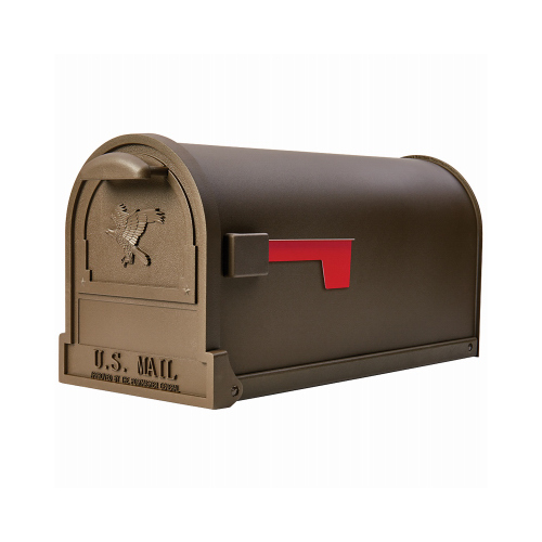 Arlington Post-Mount Mailbox, Large, Galvanized Steel