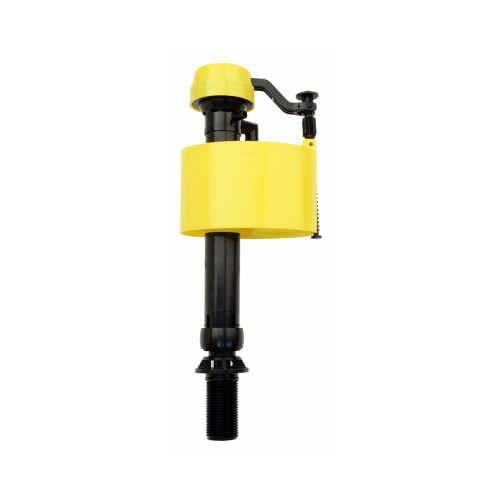 Adjustable Fill Valve Black and Yellow Plastic Black and Yellow