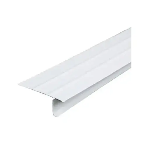 Drip Edge, Aluminum, White, 2.43 x 1-In. x 10-Ft. - pack of 50