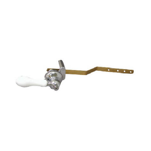 Wallplate Toilet Handle, Brass, For: Angled, Front or Side-Mount Toilet Tank