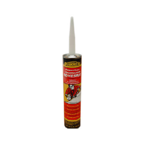 Construction Adhesive, Gray, 10.1 oz Caulk Tube