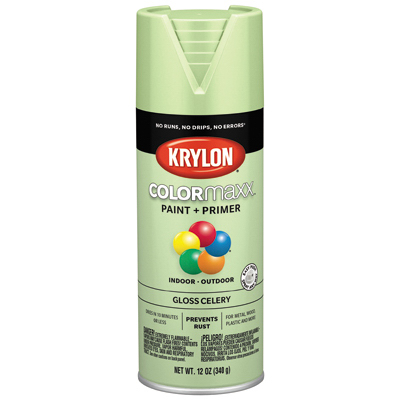 KRYLON DIVERSIFIED BRANDS K05510007 COLORmaxx Spray Paint, Celery, Gloss, 12-oz.