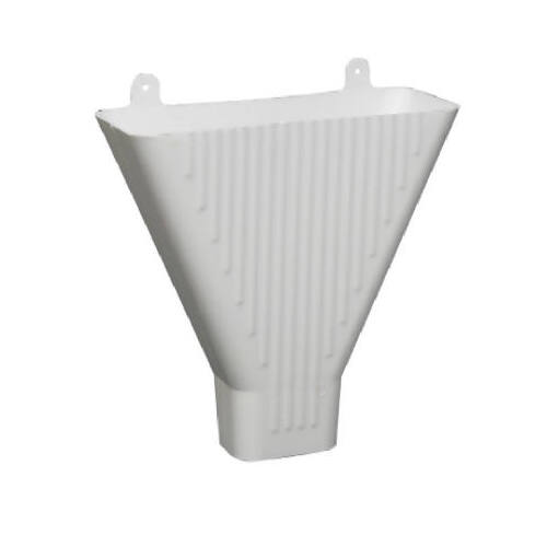 Funnel For 2 x 3-In. Downspout, White Plastic