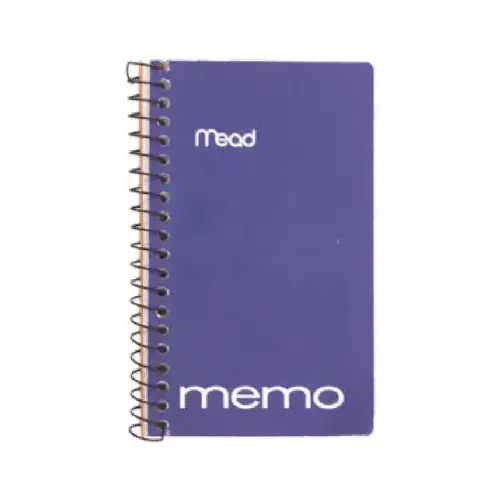 Mead 45534-XCP12 Memo Book 3" W X 5" L Wide Ruled Spiral Assorted - pack of 12
