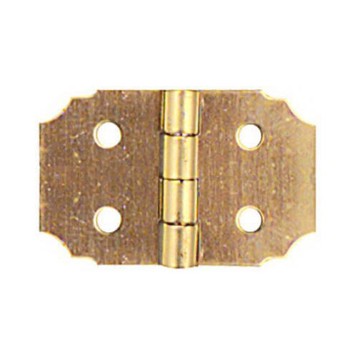 5/8 x 1-In. Brass Decorative Hinges - pair