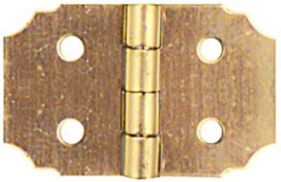 NATIONAL MFG/SPECTRUM BRANDS HHI N211-441 5/8 x 1-In. Brass Decorative Hinges - pair