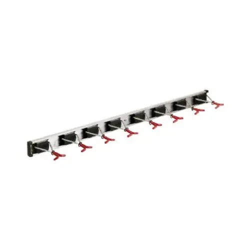 Crawford 36360 36-In. 8-Hook Rail Wall Rack