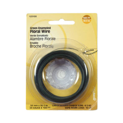 Floral Wire 100 ft. L Steel 24 Ga. - pack of 10