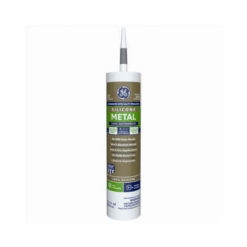 HENKEL GE PRODUCTS 2708924 Metal Silicone 2 Sealant, Metallic Grey, 10.1-oz.