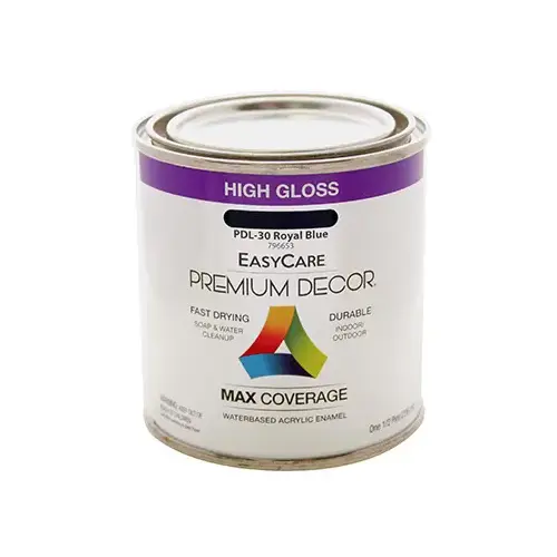 Premium Decor Royal Blue Gloss Enamel Paint, 1/2-Pt.