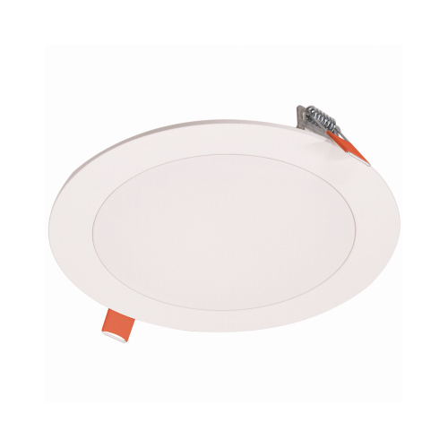 HLB Series R Downlight, 12.6 W, 120 V, LED Lamp, Plastic, Matte White