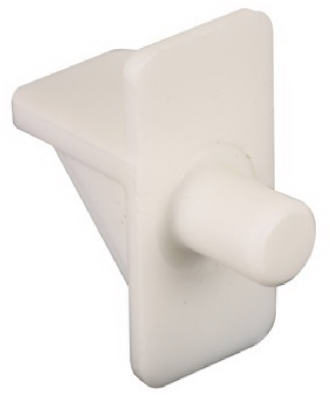 Prime-Line 242400 Shelf Support Peg, White Plastic, 1/4-In - pack of 12