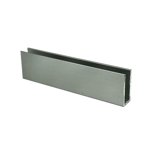 Brixwell D623A-CCP72 Satin Anodized 1/4" Single Channel with 1" High Wall  72" Stock Length