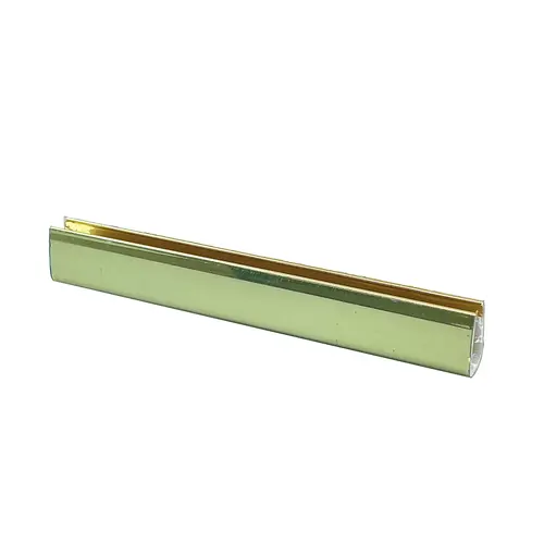 Brass 1/4" Plastic Reflective Edge Molding -  12" Stock Length - pack of 25