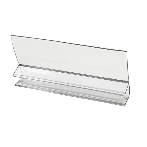 95" Clear Poly U-Channel with 1-3/8" (35 mm) Fin for 1/2" Glass