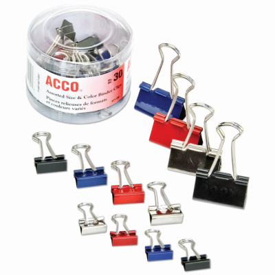 ACCO Brands Corporation A7071130 30CT ASST Binder Clips  pack of 30