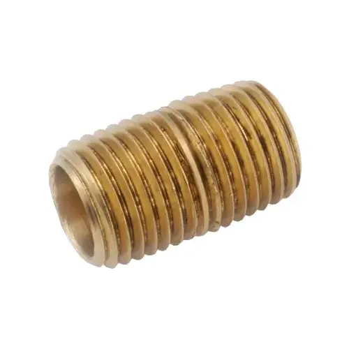 Pipe Nipple, 3/8 in, NPT, Brass, 890 psi Pressure, 2-1/2 in L - pack of 5