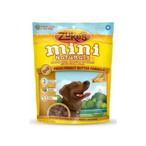 AMERICAN DISTRIBUTION & MFG CO 33052 Mini Naturals Dog Treats, Peanut Butter, 6-oz. Pouch