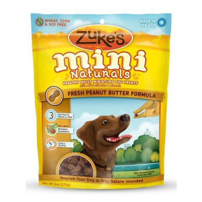 AMERICAN DISTRIBUTION & MFG CO 33052 Mini Naturals Dog Treats, Peanut Butter, 6-oz. Pouch