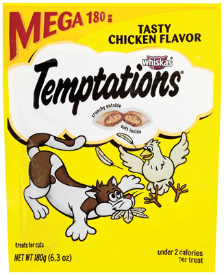 AMERICAN DISTRIBUTION & MFG CO E723002 Temptations Cat Treats, Chicken, 6.35-oz.