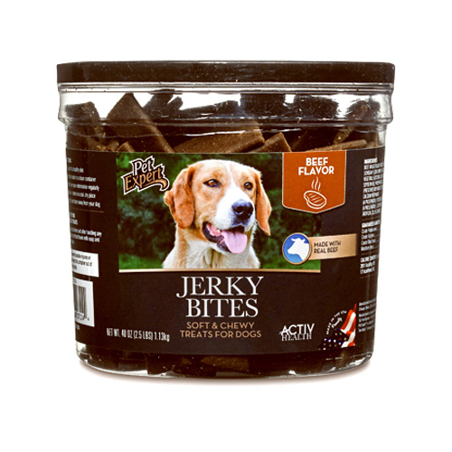 Dog Treats, Beef Jerky Bites, 40-oz. Tub