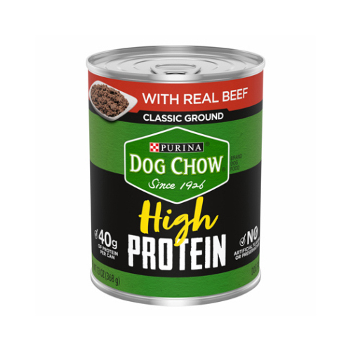 High Protein Dog Food, Beef Pate, 13-oz. Can