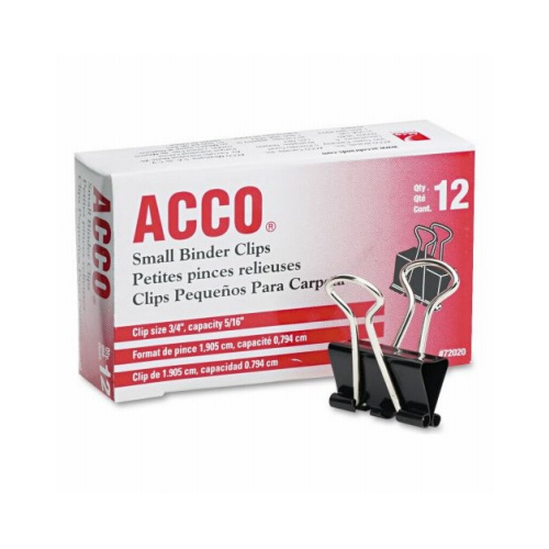 ACCO Brands Corporation A7072020D Small Binder Clips, 12-Ct  pack of 12