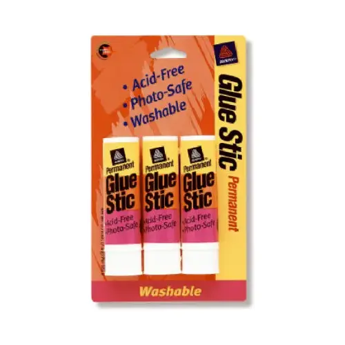 Avery 00164 Glue Stic, Permanent, .26-oz - pack of 3