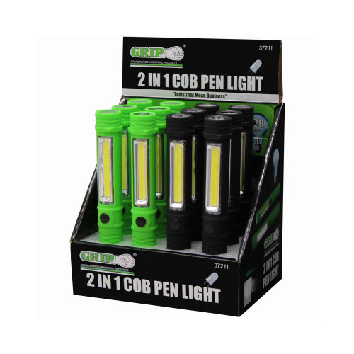 2-In-1 LED Pen Light, Compact, Magnetic Bottom - pack of 12