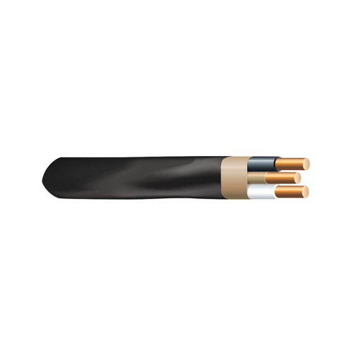 Southwire 28894402 Non-Metallic Romex Sheathed Cable With Ground, Copper, 6/2, 125-Ft. Coil