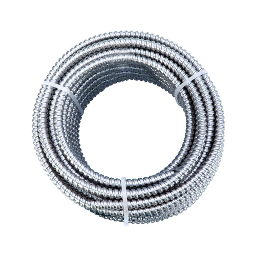 Alflex Flexible Conduit, 1/2 in, 100 ft L, Aluminum