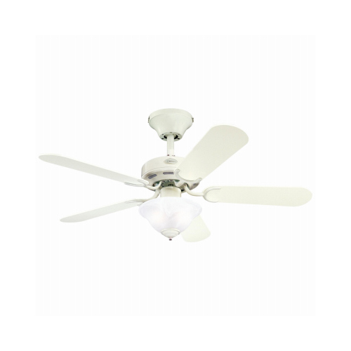 Richboro Ceiling Fan + Light Kit, White, 42-In.