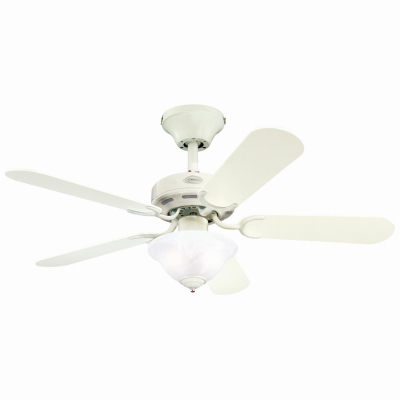 WESTINGHOUSE LIGHTING 72374 Richboro Ceiling Fan + Light Kit, White, 42-In.