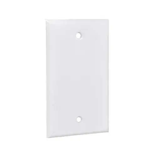 Weatherproof Rectangular Blank Cover, Single Gang, White