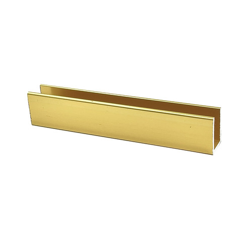 CRL SDCD38BGA Brite Gold Anodized 3/8" Fixed Panel Shower Door Deep U-Channel - 95" Stock Length