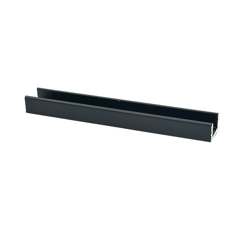 CRL SDCR38MBL Matte Black Frameless Shower Door Aluminum Regular U-Channel for 3/8" Thick Glass - 95" Stock Length