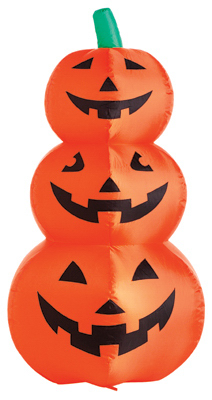 CITI TALENT LTD 90-223-087 Halloween Inflatable Lawn Decoration, Stacked Pumpkins, Lighted, 48-In.