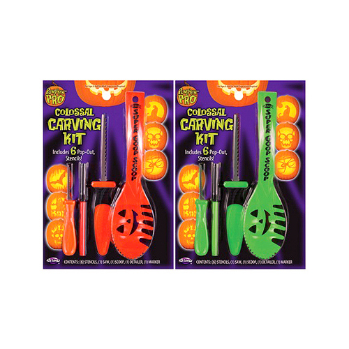 Carving Kit Pumpkin Pro Orange/Green 11" Colossal - pack of 18