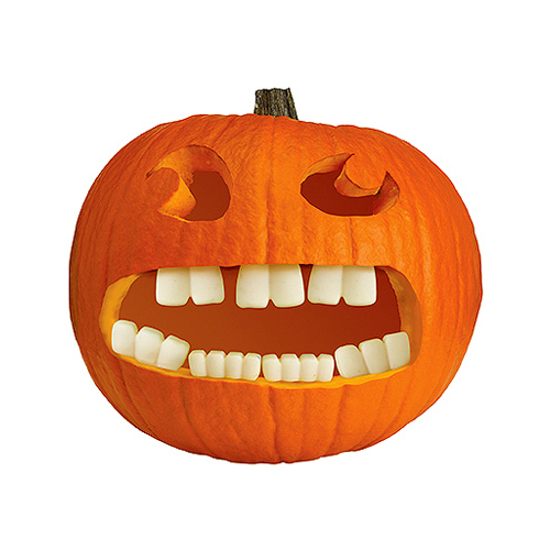 Pumpkin Teeth Set, Glow-in-the-Dark