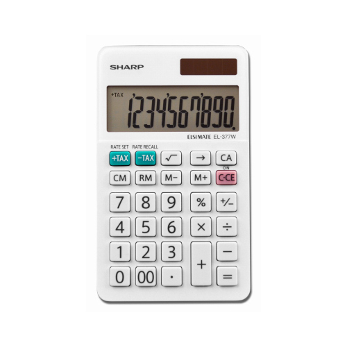 VICTOR TECHNOLOGY LLC EL-377WB Large Pocket Calculator