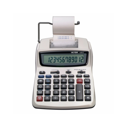 VICTOR 1208-2 12 Digit Compact Commercial Printing Calculator