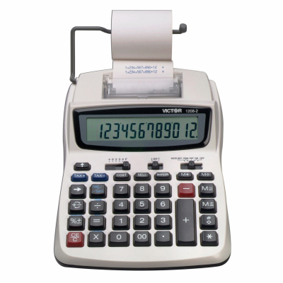 VICTOR 1208-2 12 Digit Compact Commercial Printing Calculator